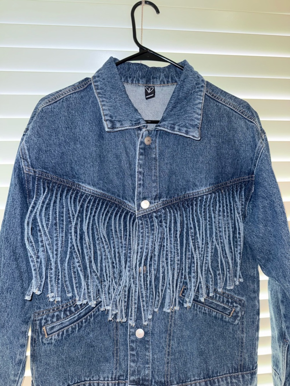 Windsor Blue Denim Jacket with Front Fringe - Picture 5 of 10